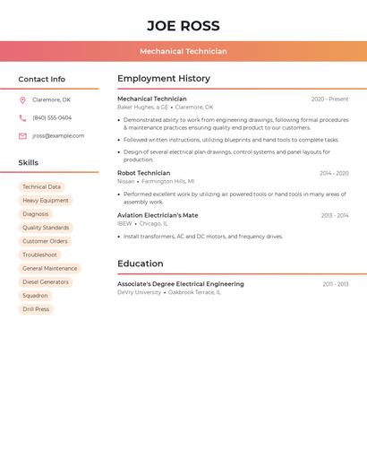 Resume example 3