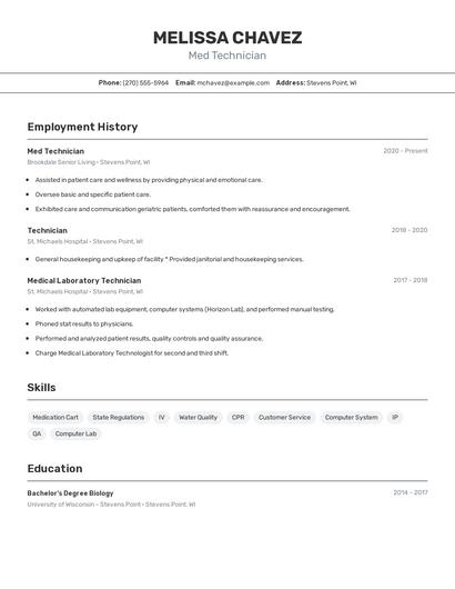 Resume example 2
