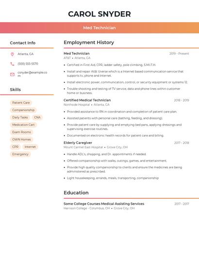 Resume example 3