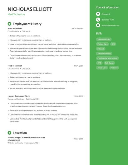 Resume example 5