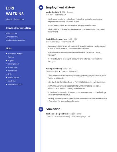 Resume example 5