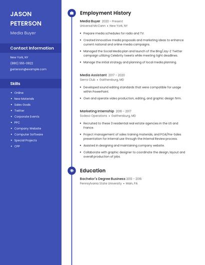 Media Buyer Resume