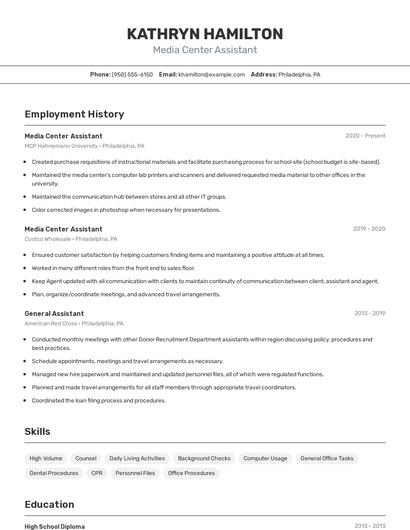 Resume example 2