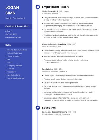 Media Consultant Resume
