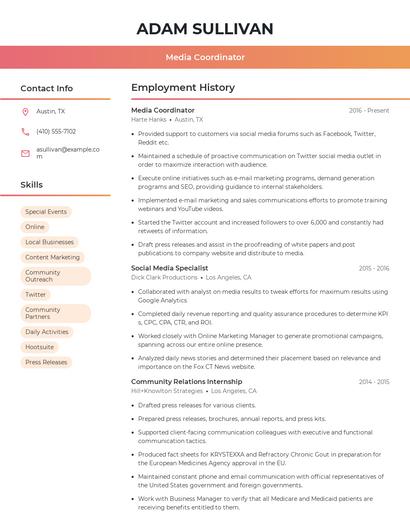 Resume example 3