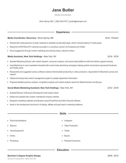 Resume example 1