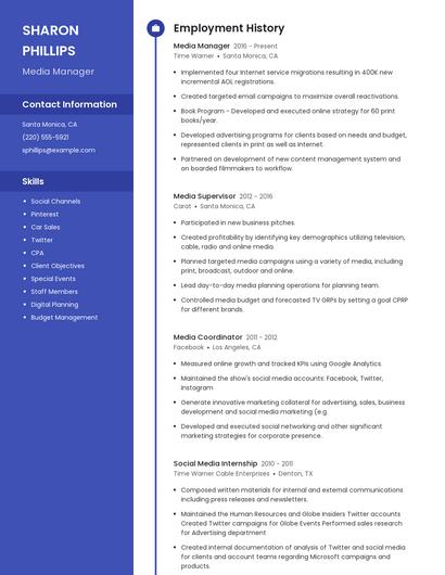 Resume example 4