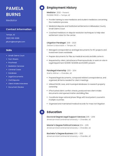 Resume example 5