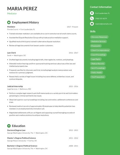 Resume example 4