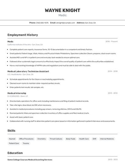 Resume example 2