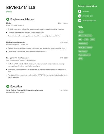 Resume example 5