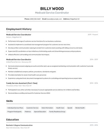 Resume example 2