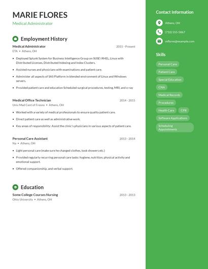 Resume example 4
