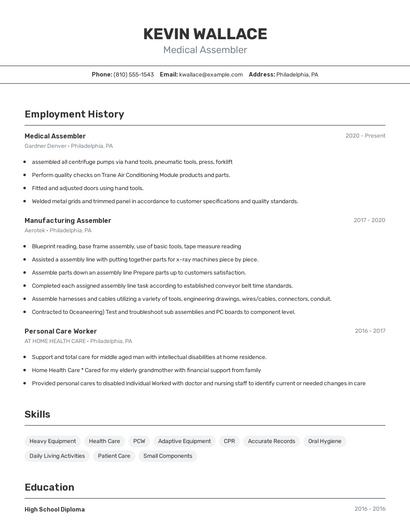 Resume example 2
