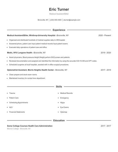 Resume example 1