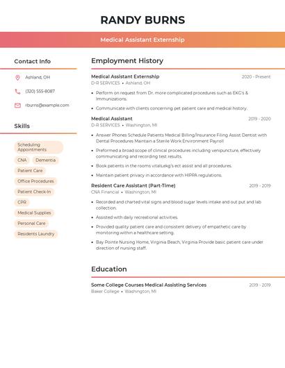 Resume example 3