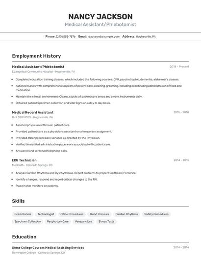 Resume example 2