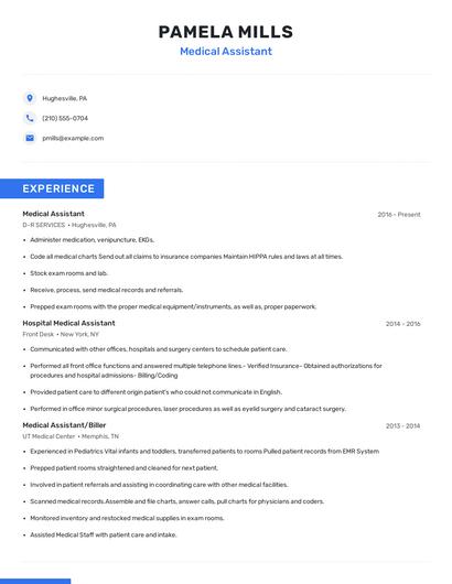 Medical Assistant Resume