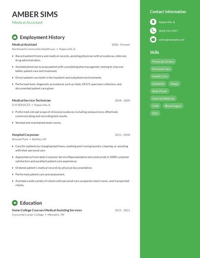 Resume example 5
