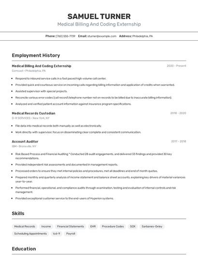 Resume example 2