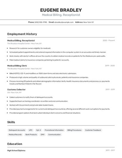 Resume example 2
