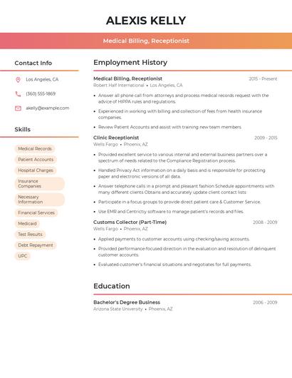 Resume example 3
