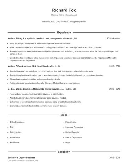 Resume example 1