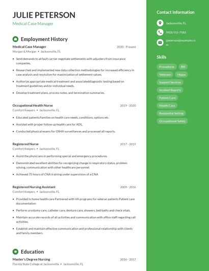 Resume example 5
