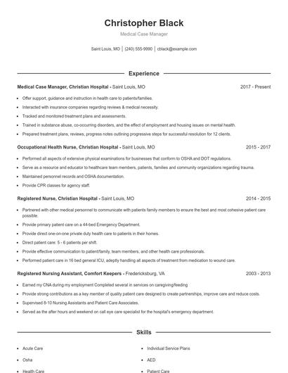Resume example 1