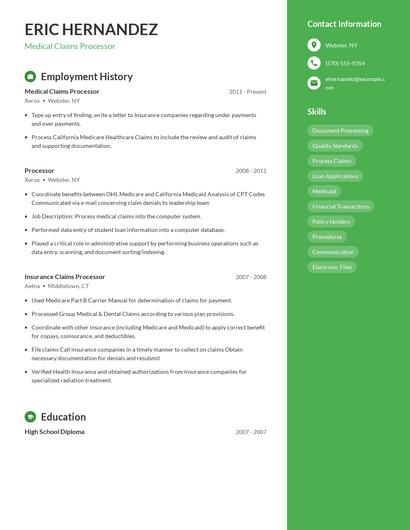 Resume example 5