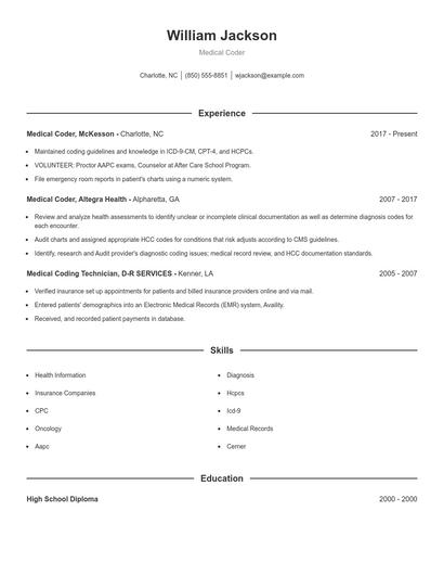 Resume example 1