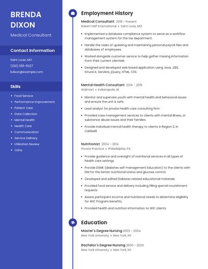 Resume example 5