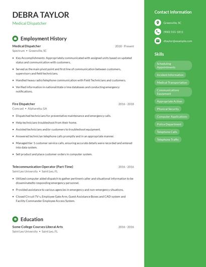 Resume example 4