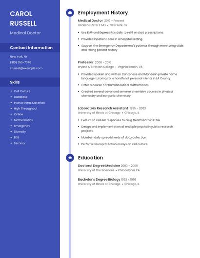 Medical Doctor Resume