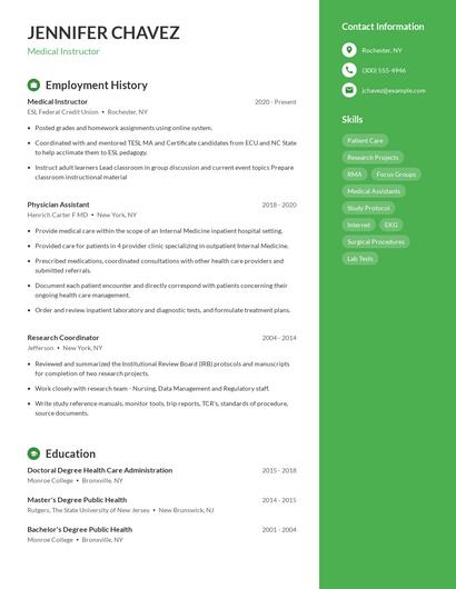 Resume example 4