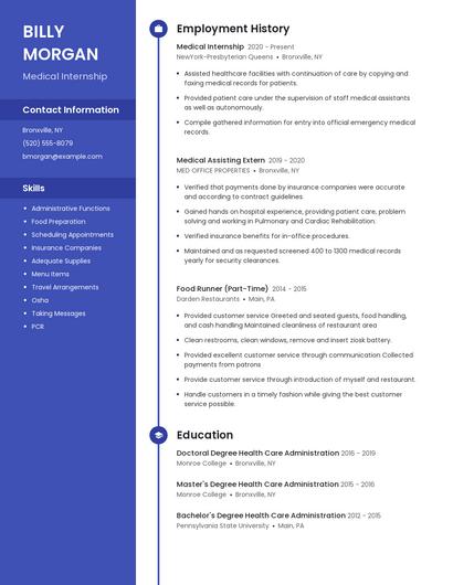 Resume example 4