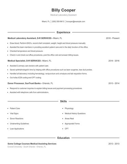 Resume example 1