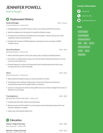 Resume example 5