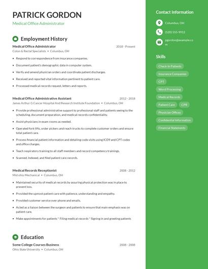 Resume example 5