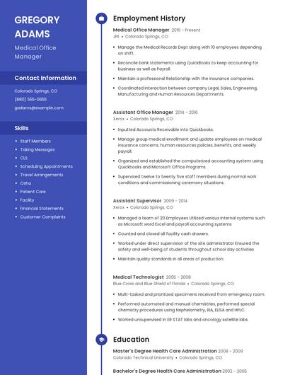 Medical Office Manager Resume