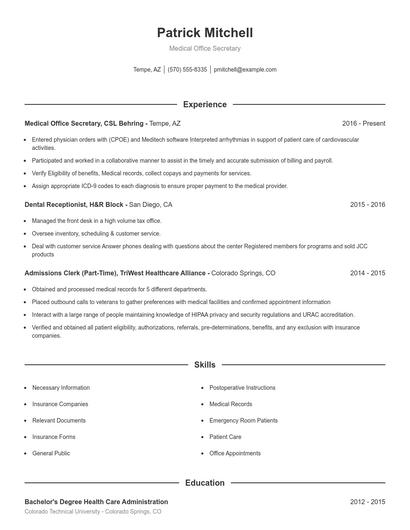 Resume example 1