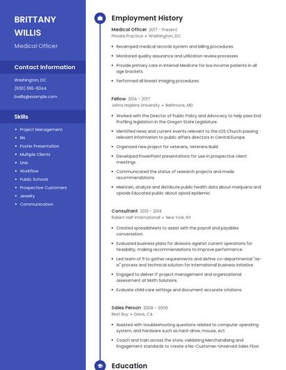 Resume example 4