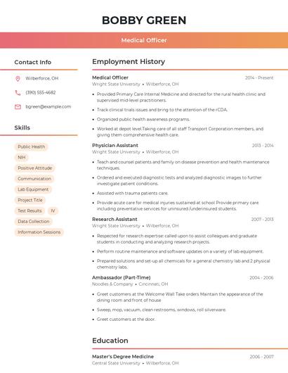 Resume example 3
