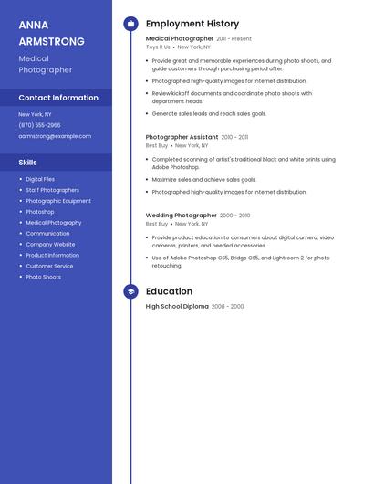 Medical Photographer Resume