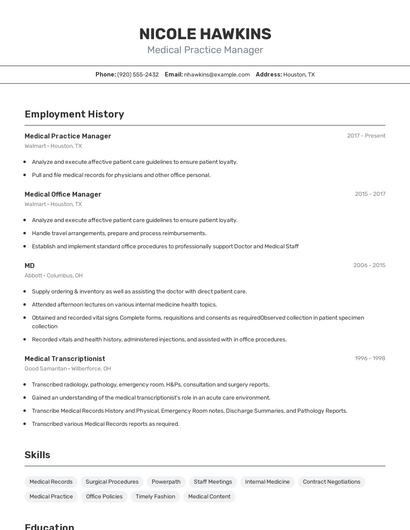 Resume example 2