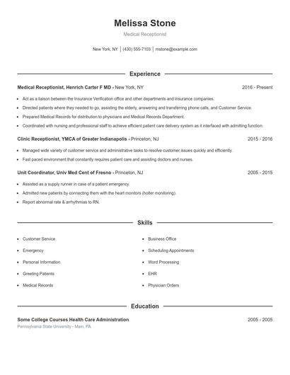 Resume example 1