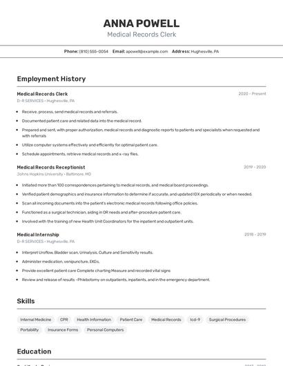 Resume example 2