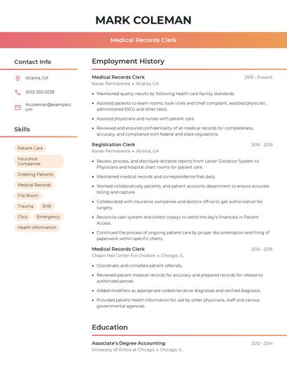 Resume example 3