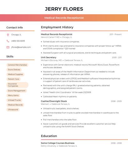 Resume example 3