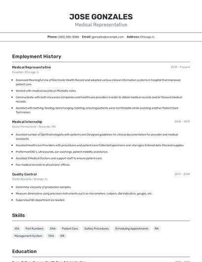 Resume example 2